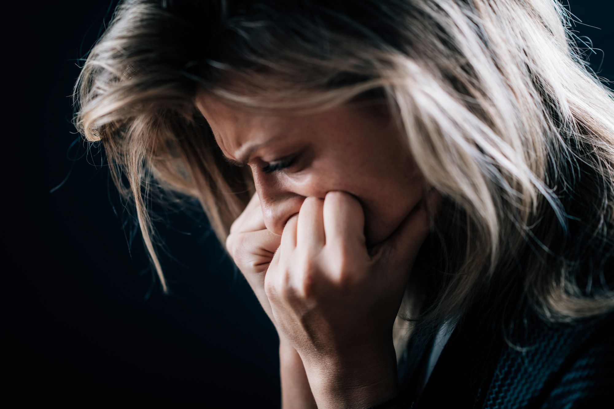 Phobia – Portrait of a Fearful Troubled Woman